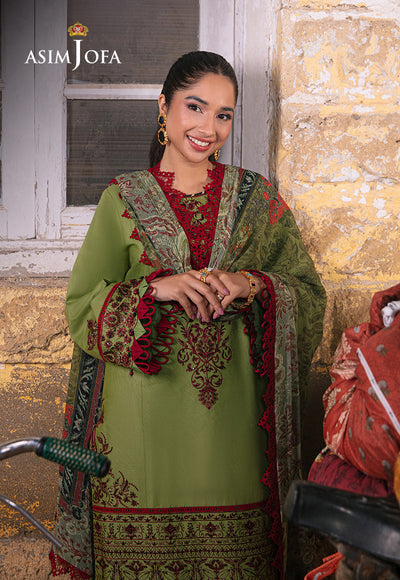 Asim Jofa | Embroidered Lawn Collection | AJAR-33 - Hoorain Designer Wear - Pakistani Designer Clothes for women, in United Kingdom, United states, CA and Australia