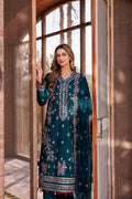 Farasha | Dastoor Embroidered Lawn SS24 | EMERALD CHARM - Pakistani Clothes for women, in United Kingdom and United States