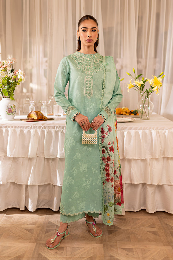 Farasha | Seraya Lawn 24 | SAGE - Hoorain Designer Wear - Pakistani Designer Clothes for women, in United Kingdom, United states, CA and Australia