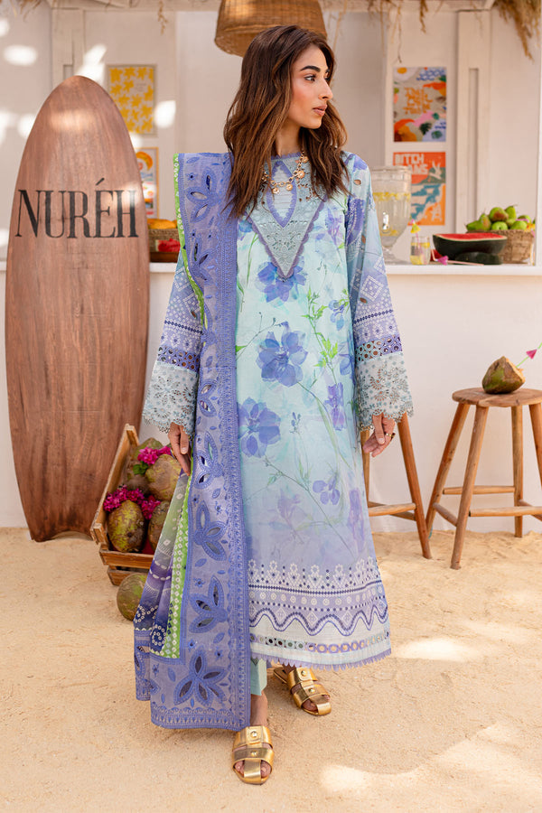 Nureh | Gardenia Lawn 24 | NS-130 A - Hoorain Designer Wear - Pakistani Ladies Branded Stitched Clothes in United Kingdom, United states, CA and Australia