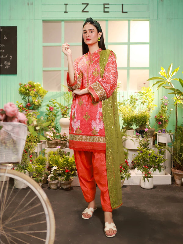 Salitex | Izel Lawn 24 | ORCHID - LUXURY LAWN EMBROIDERED SUIT