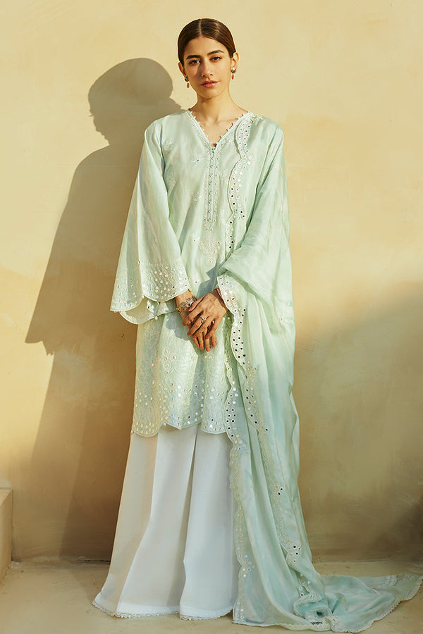 Cross Stitch | Premium Lawn 24 | WHISPER MINT - Hoorain Designer Wear - Pakistani Ladies Branded Stitched Clothes in United Kingdom, United states, CA and Australia