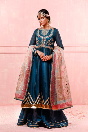 Wahajmkhan | Festive Fiesta Formals | TEAL LOVE - Pakistani Clothes for women, in United Kingdom and United States