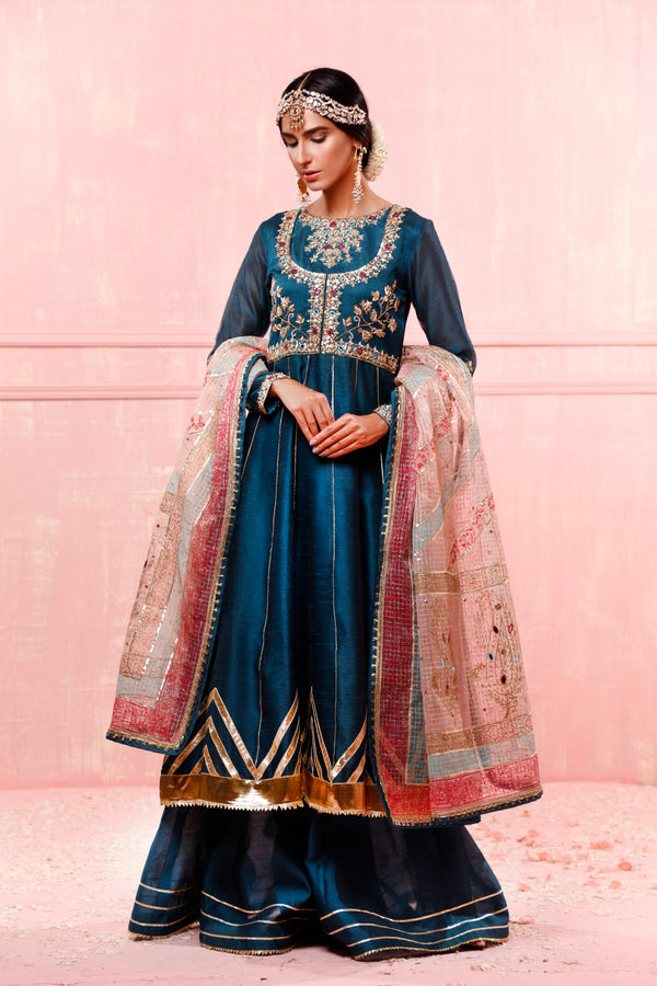 Wahajmkhan | Festive Fiesta Formals | TEAL LOVE - Pakistani Clothes for women, in United Kingdom and United States