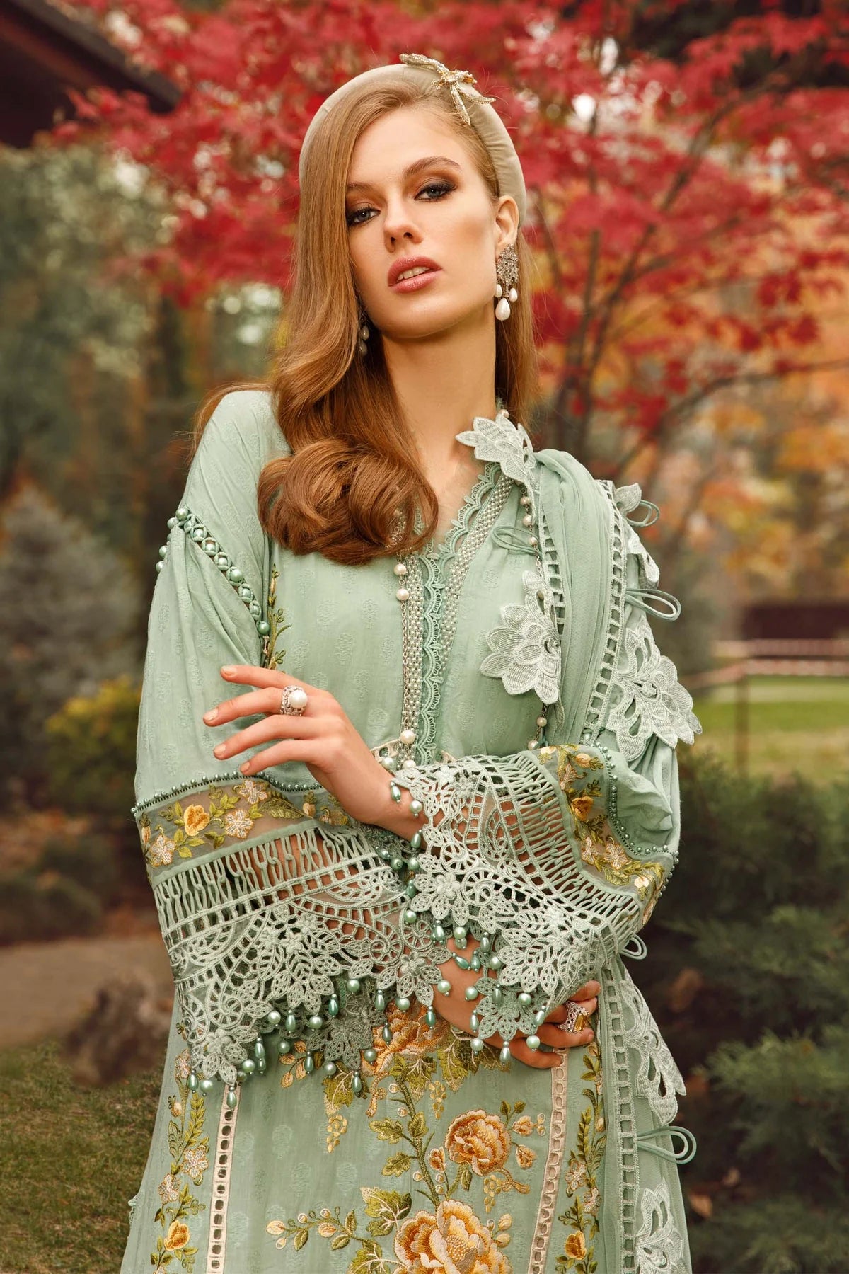 Maria B | Luxury Lawn | D-2302-B - Pakistani Clothes for women, in United Kingdom and United States