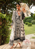 Elaf Premium | Printed Collection 24 | EEP-07B - Black Blossom - Pakistani Clothes for women, in United Kingdom and United States