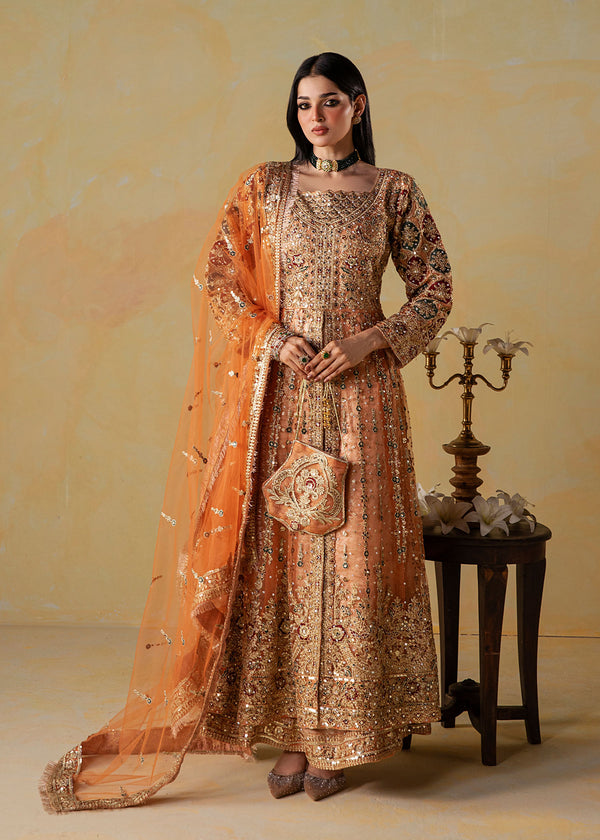 burnt orange pakistani dresses Bageecha-best bridal in Pakistan-fashion designer- Ayesha and usman XL
