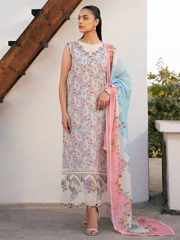 Bin Ilyas | Hazel Printed Lawn 25 | 2072 - A