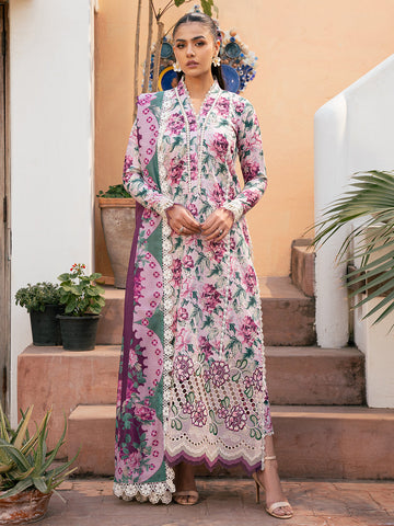 Bin Ilyas | Hazel Printed Lawn 25 | 2075 - A