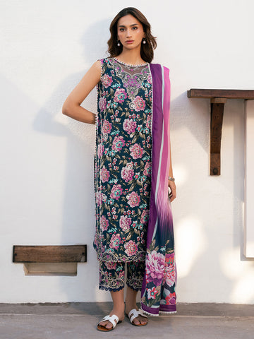 Bin Ilyas | Hazel Printed Lawn 25 | 2076 - A