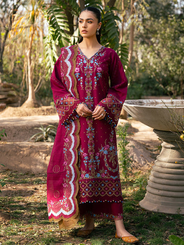 Bin Ilyas | Hazel Printed Lawn 25 | 2078 - A