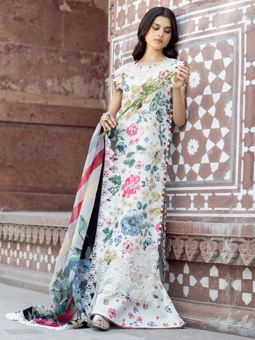 Bin Ilyas | Naqsh Naaz Luxury Lawn 25 | 2081 - A