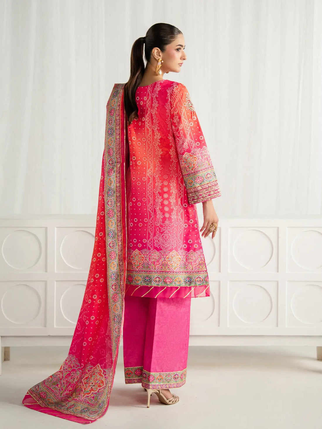 Gulaal | Aira Printed Silk | Marigold Dusk