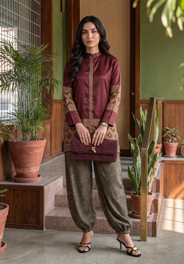 Zarqash | Silk Edit 26 | Maroon Mosaic
