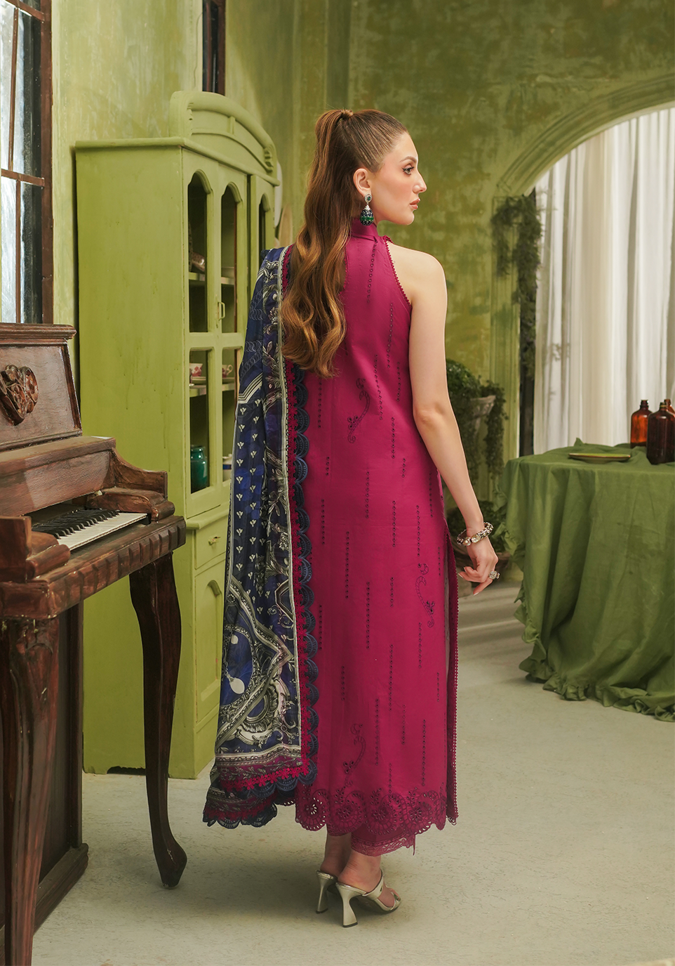 Zarqash | Tresor Luxury Lawn 24 | ZQT 0012 ROSA - Pakistani Clothes for women, in United Kingdom and United States