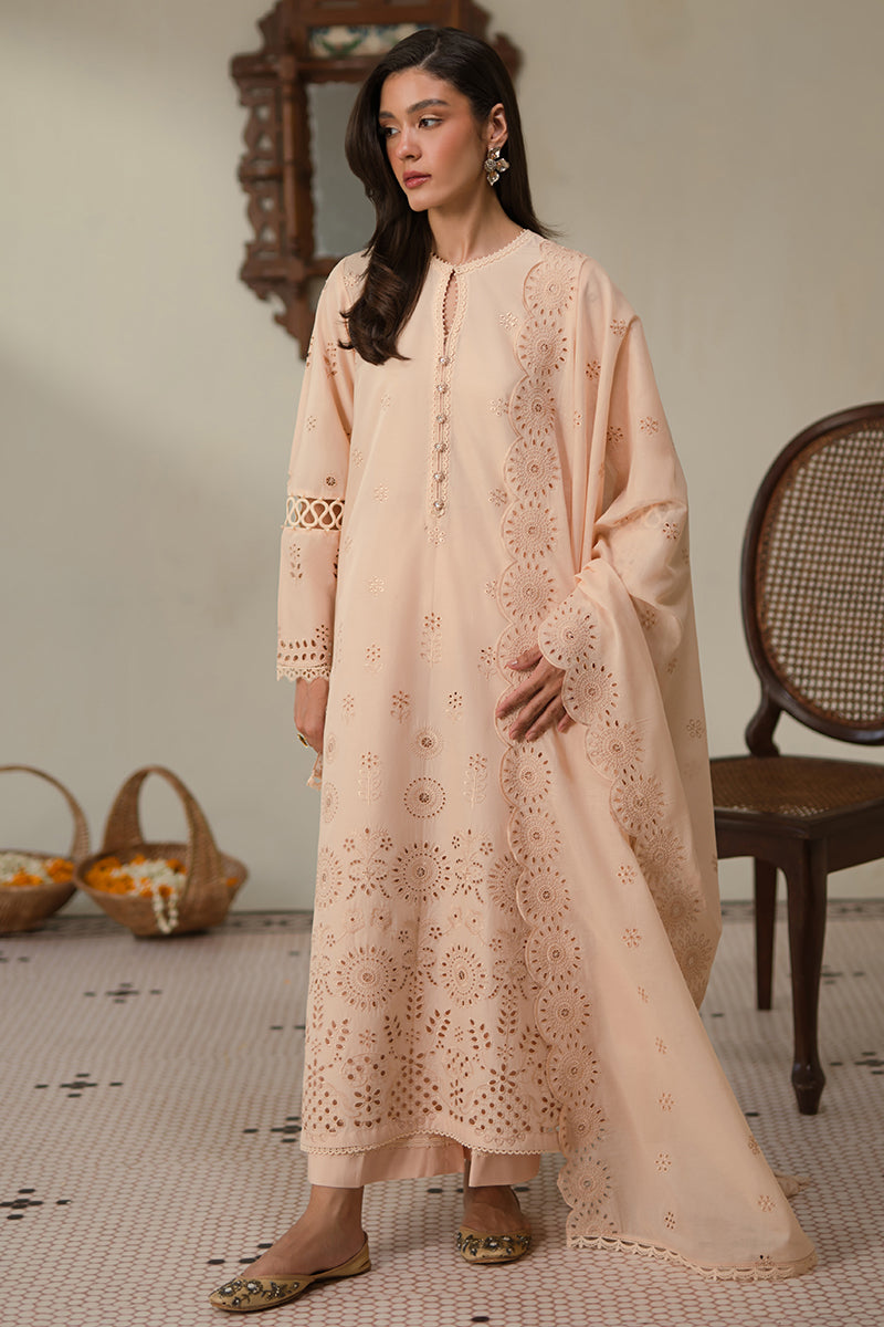 Cross Stitch | Chikankari Lawn 24 | PEARLED IVORY - Pakistani Clothes for women, in United Kingdom and United States