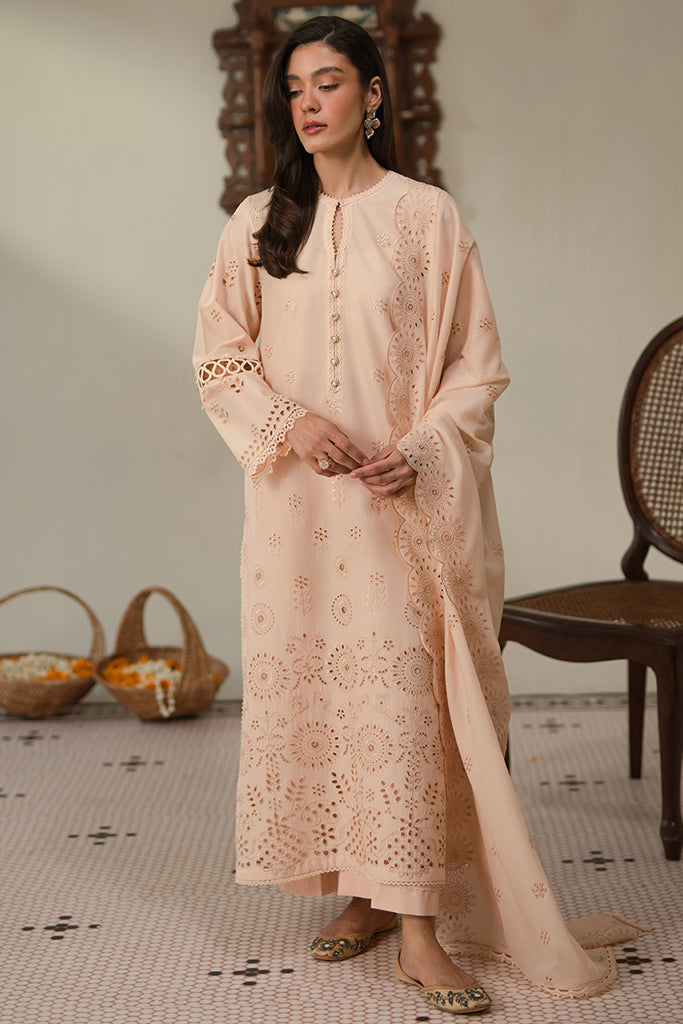 Cross Stitch | Chikankari Lawn 24 | PEARLED IVORY - Pakistani Clothes for women, in United Kingdom and United States