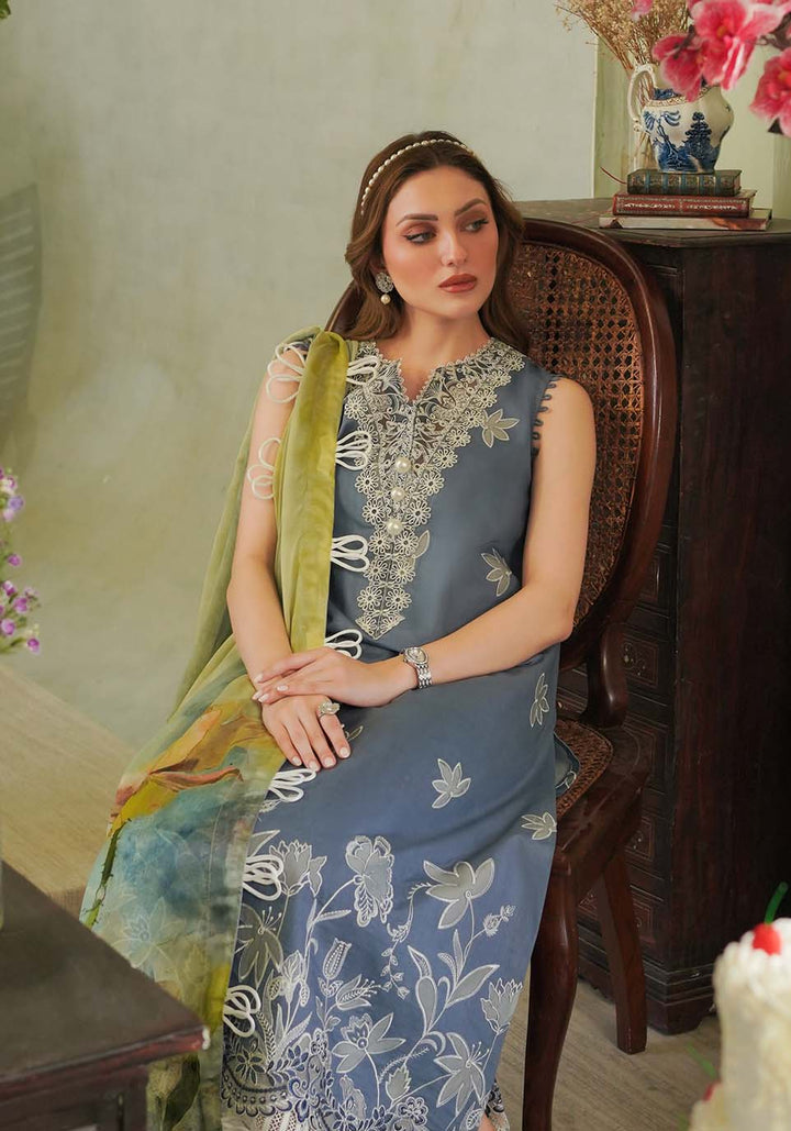 Zarqash | Tresor Luxury Lawn 24 | ZQT 004 THISTLE - Pakistani Clothes for women, in United Kingdom and United States