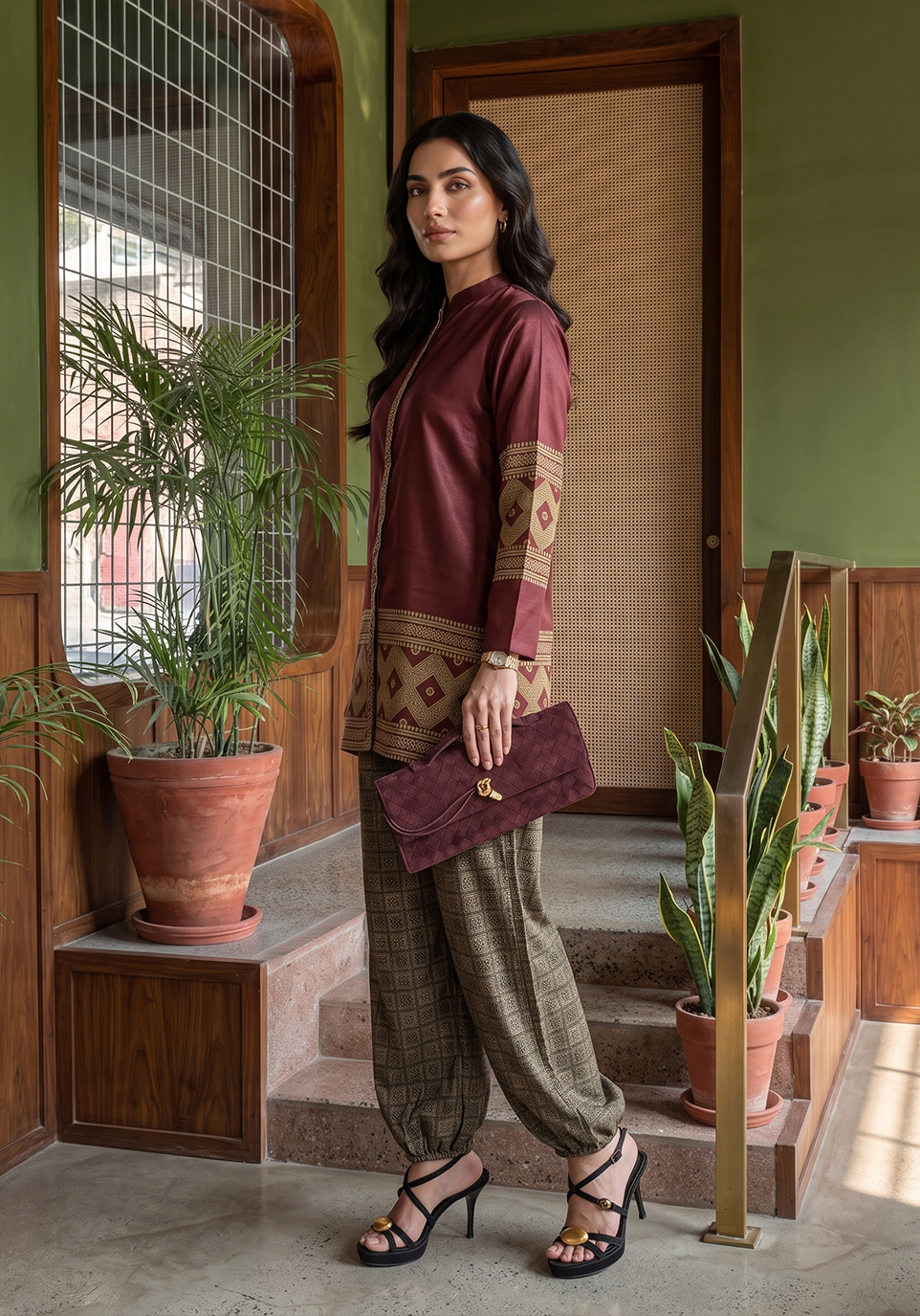 Zarqash | Silk Edit 26 | Maroon Mosaic