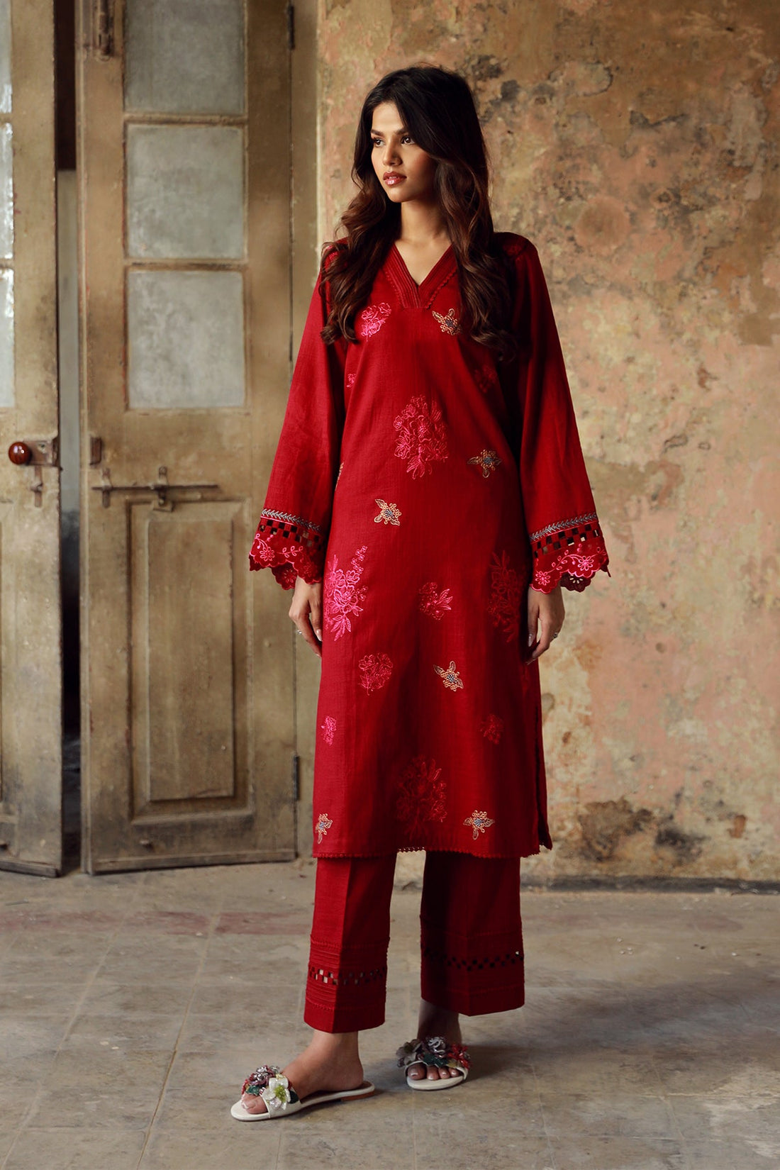 Sahar | Winter Collection | Crimson