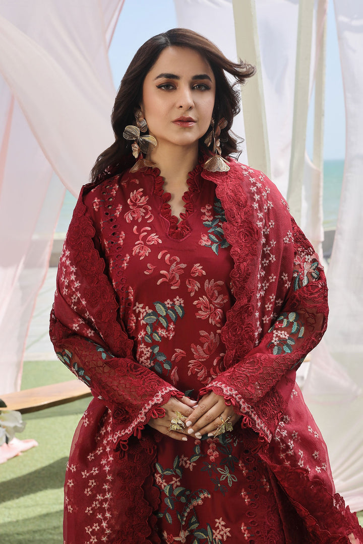 Maryam Hussain | Luxury Lawn 24 | CRIMSON - Pakistani Clothes for women, in United Kingdom and United States