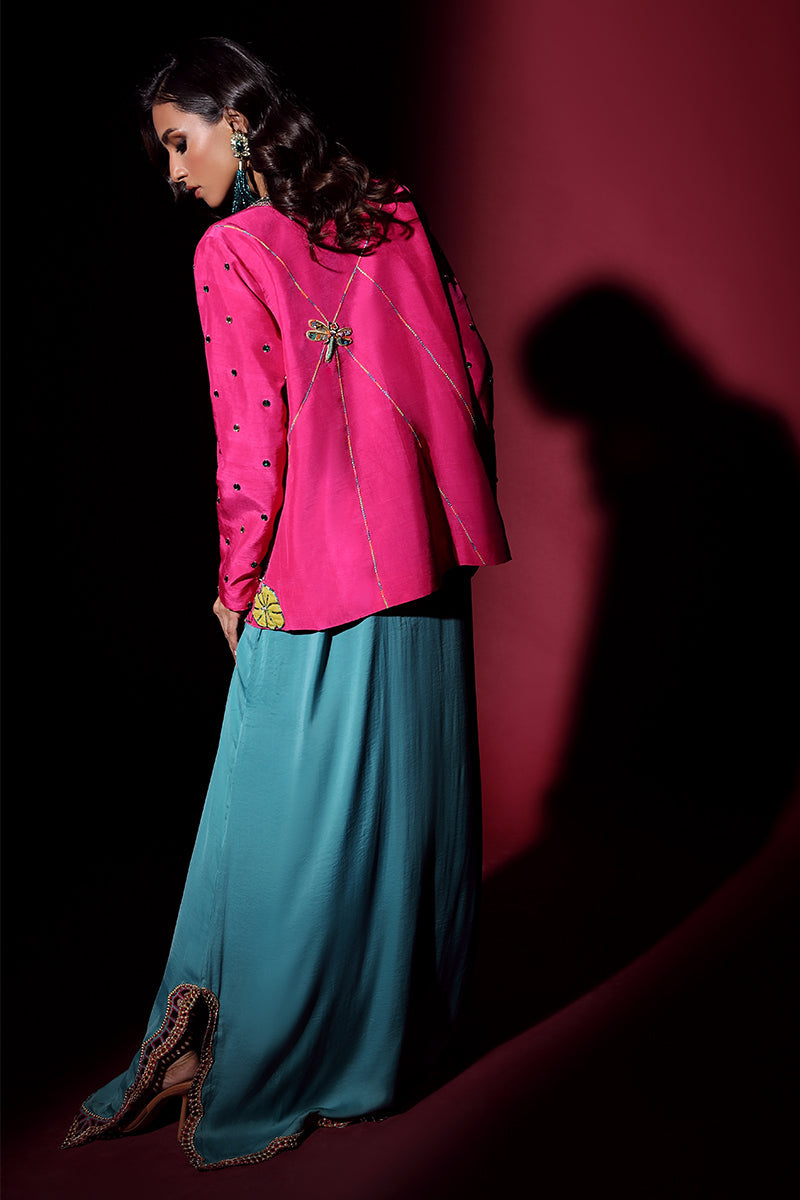 Wardha Saleem | Luxury Pret Fusion Wear | IVY JACKET WITH DRAPE (2PC)