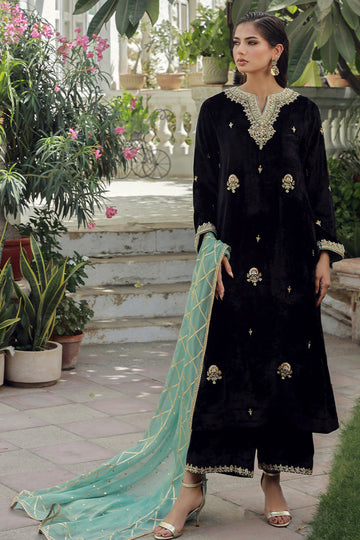 Sana Abbas | Velvet Formals | BLACK JADE