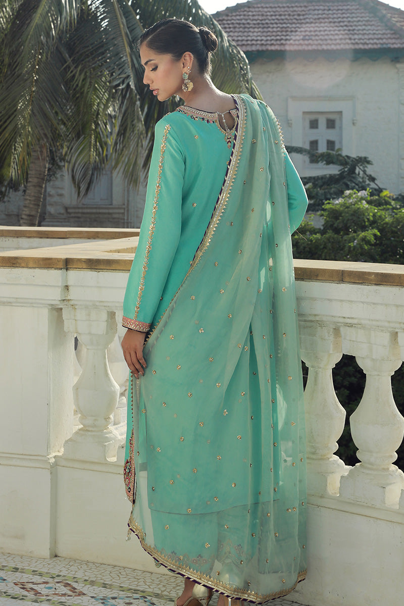 Sana Abbas | Velvet Formals | AQUAMARINE