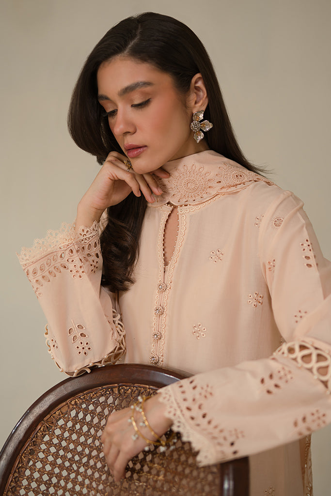Cross Stitch | Chikankari Lawn 24 | PEARLED IVORY - Pakistani Clothes for women, in United Kingdom and United States