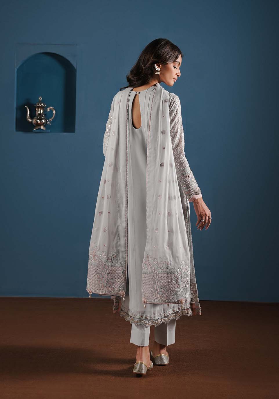 Zarqash | Lakhnawi Festive Chiffon 24 |  ZQL 004A NOOR