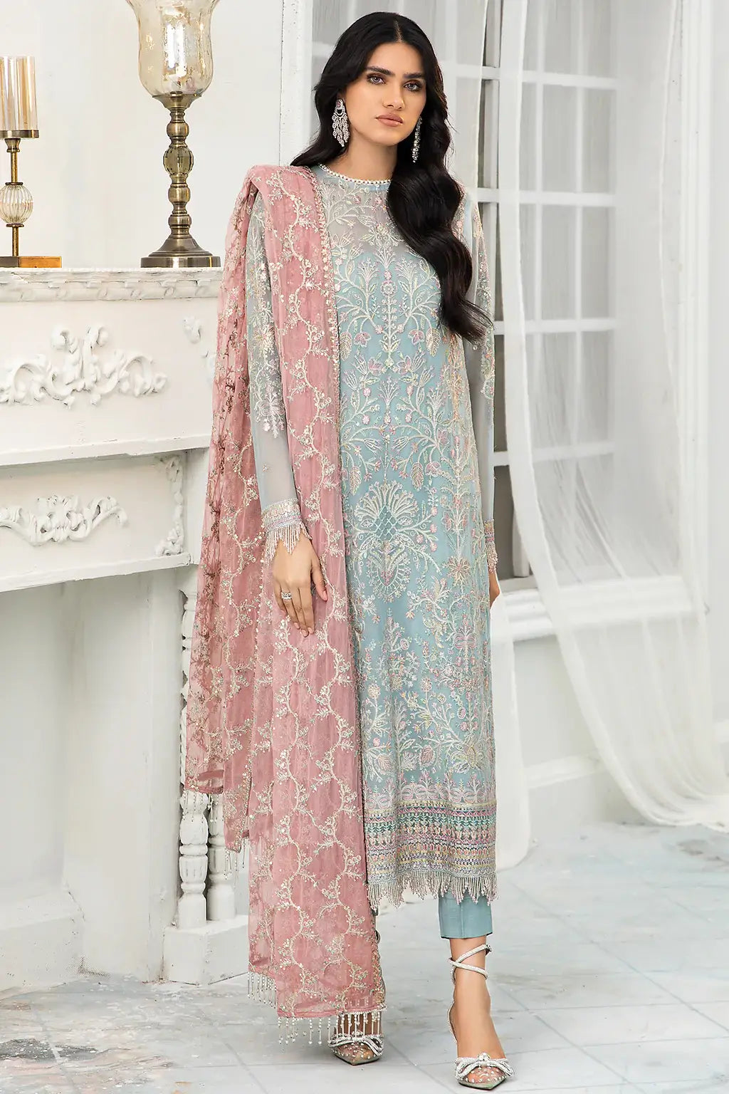 Zarif | DE LUXURY Formals | BLUE MIST - Pakistani Clothes for women, in United Kingdom and United States