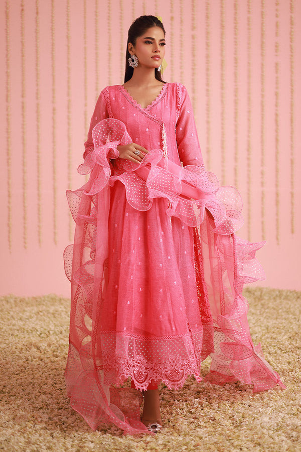 Chic Ophicial | Ruffles Collection | Candy pink Angrakha