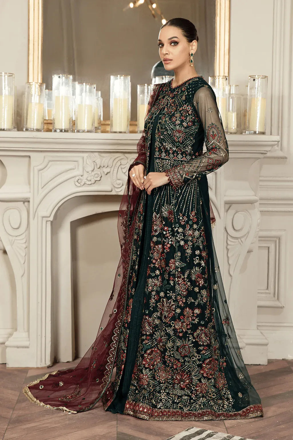 Zarif | Mehroz Formals | PINE GREEN - Pakistani Clothes for women, in United Kingdom and United States