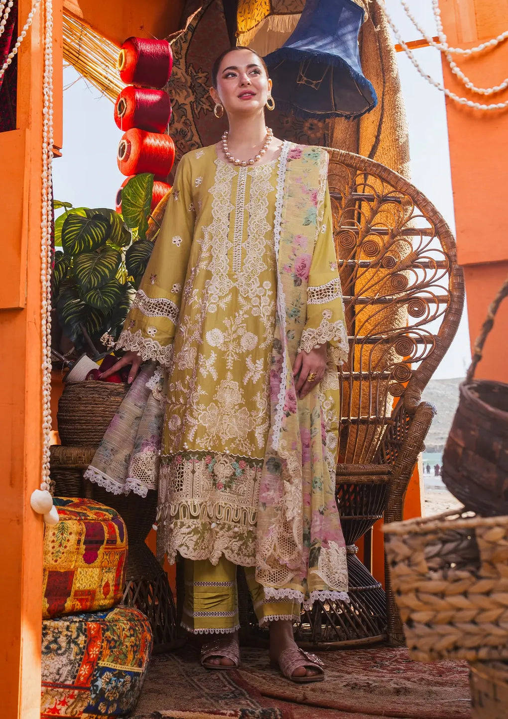 Elaf Premium | Hai Kuch Festive Lawn 24 | EHK-02B Nargis - Pakistani Clothes for women, in United Kingdom and United States