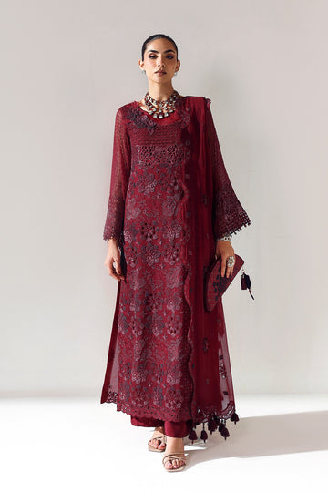 Alizeh | Aymal Luxury Bamber Chiffon | RIKA MAROON