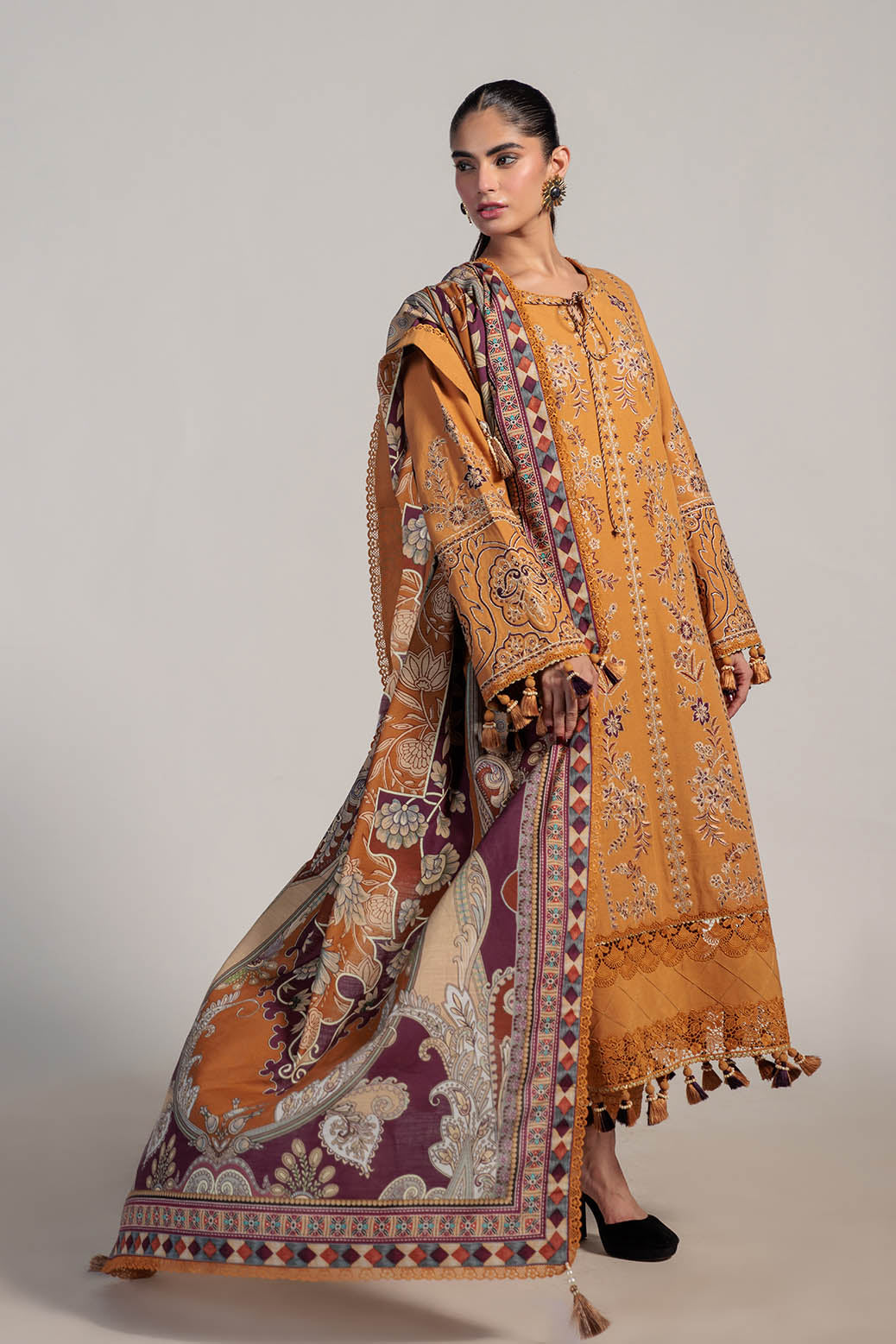 Bonanza Satrangi | Khaddar and Viscose | CHIC AMBER