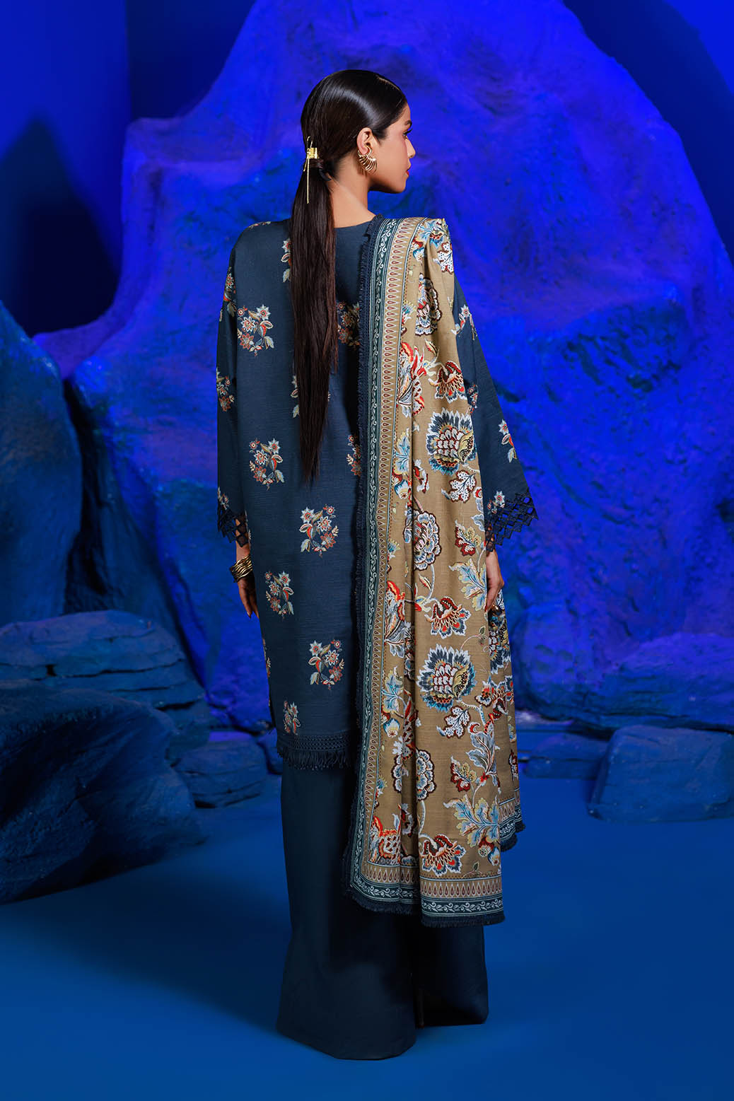 Bonanza Satrangi | Khaddar and Viscose | BELLWETHER BLUE