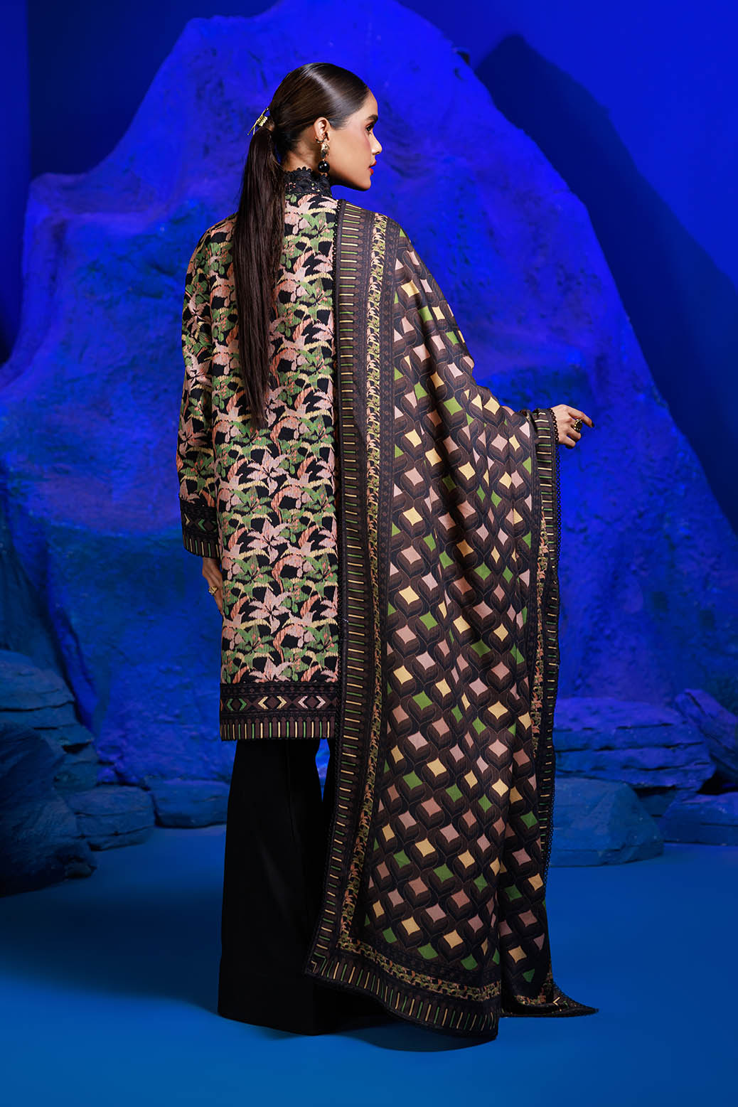 Bonanza Satrangi | Khaddar and Viscose | AZURE