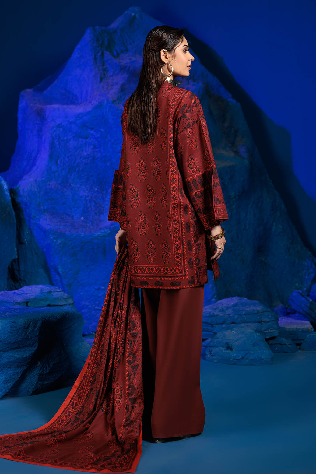 Bonanza Satrangi | Khaddar and Viscose | SWAY RED