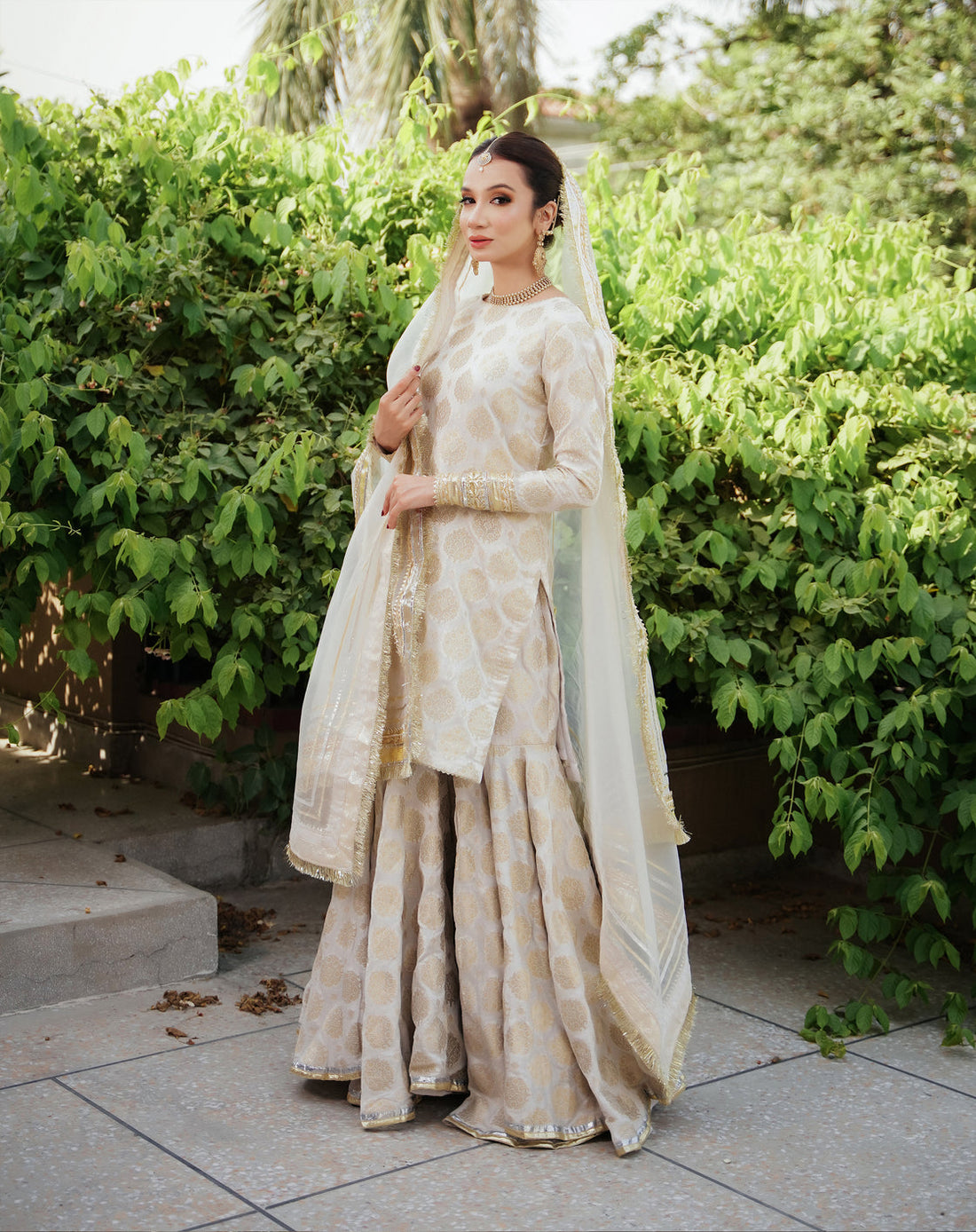 Zar | Gharara Formals | White