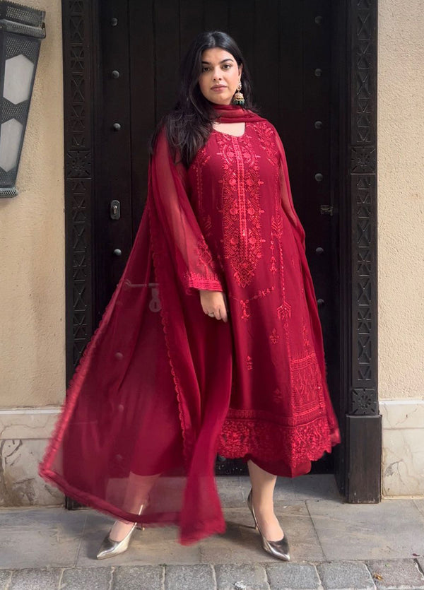 Sahane | Luxury Lawn and Formal Dresses | SAH-1011 Scarlet - Ella Formals