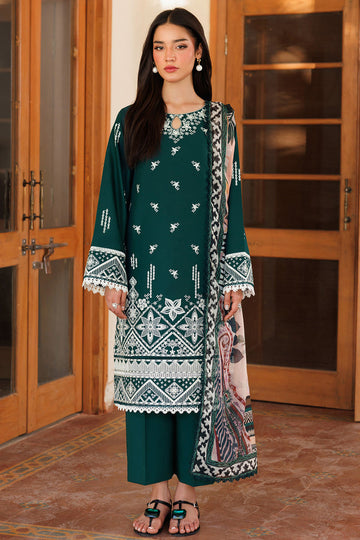 Farasha | Summer Weaves Embroidered Lawn | Teal Essence