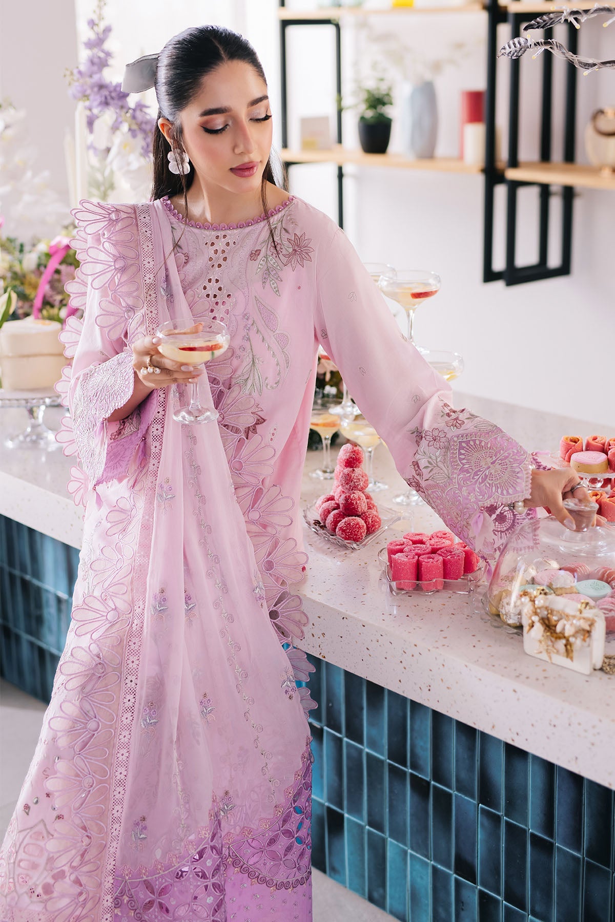 Nureh | Eid Escape Lawn | SPARKLE PINK NE-87 - Pakistani Clothes for women, in United Kingdom and United States