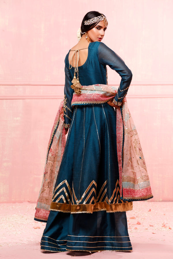 Wahajmkhan | Festive Fiesta Formals | TEAL LOVE - Pakistani Clothes for women, in United Kingdom and United States