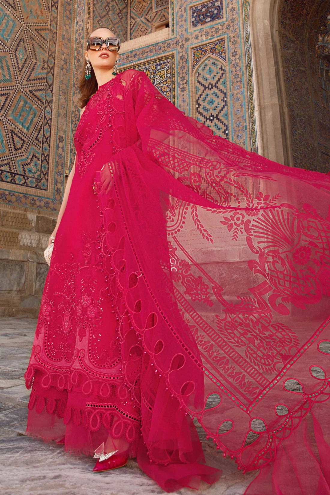 Maria B | Luxury Lawn | D-2303-A - Pakistani Clothes for women, in United Kingdom and United States