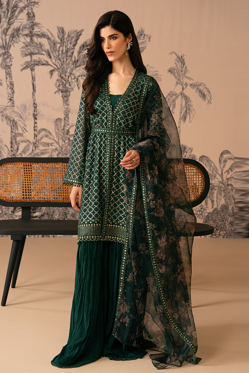 Cross Stitch | Luxe Atelier 24 | VIRIDIAN HAVEN - Pakistani Clothes for women, in United Kingdom and United States