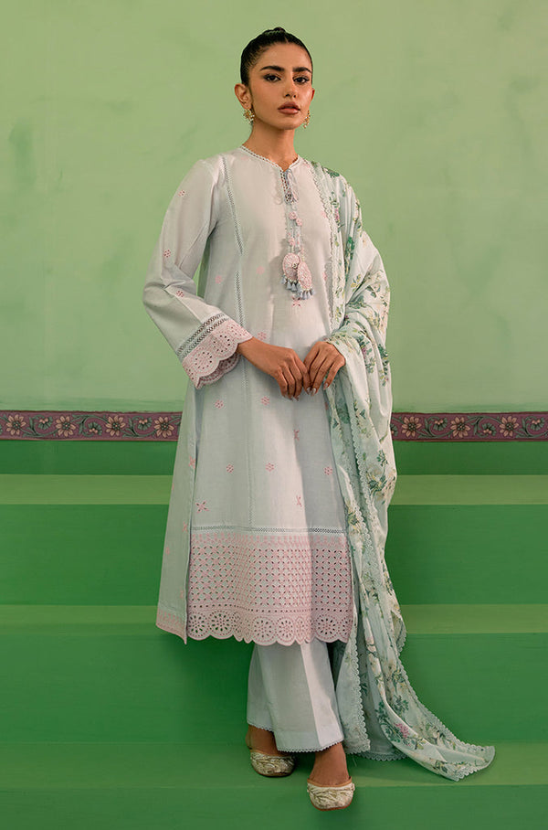 Cross Stitch | Mahiri Embroidered Lawn 24 | AQUA PEARL - Pakistani Clothes for women, in United Kingdom and United States