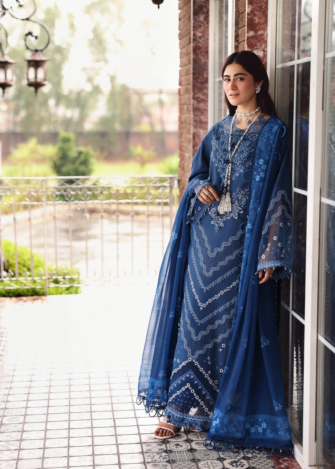 Sardinia | Embroidered Lawn Edit 26 | Terrace Blue