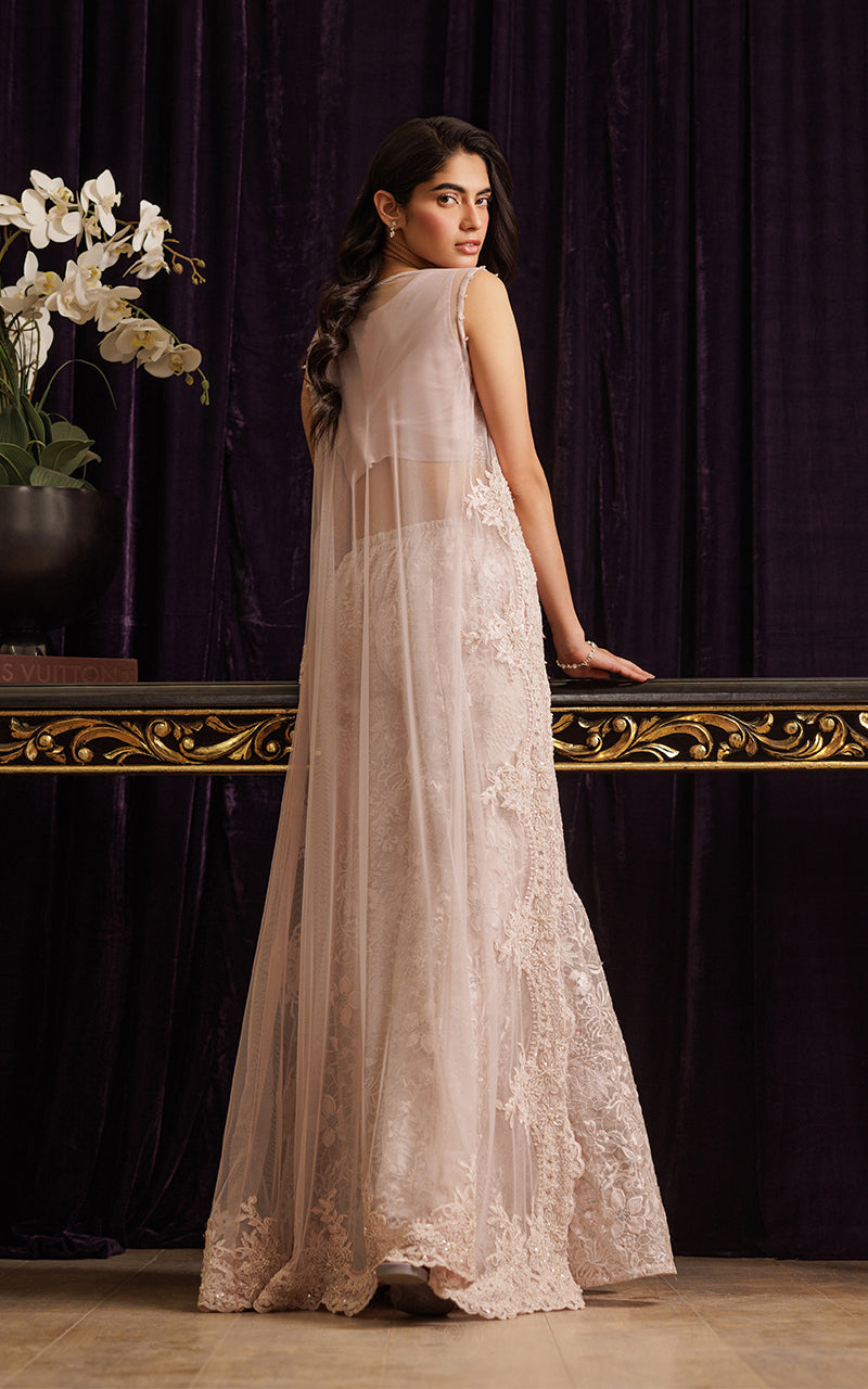 Threads and Motifs | Formal Dresses 25 | Net Embroidered Jacket with Embroidered Tube & Trouser