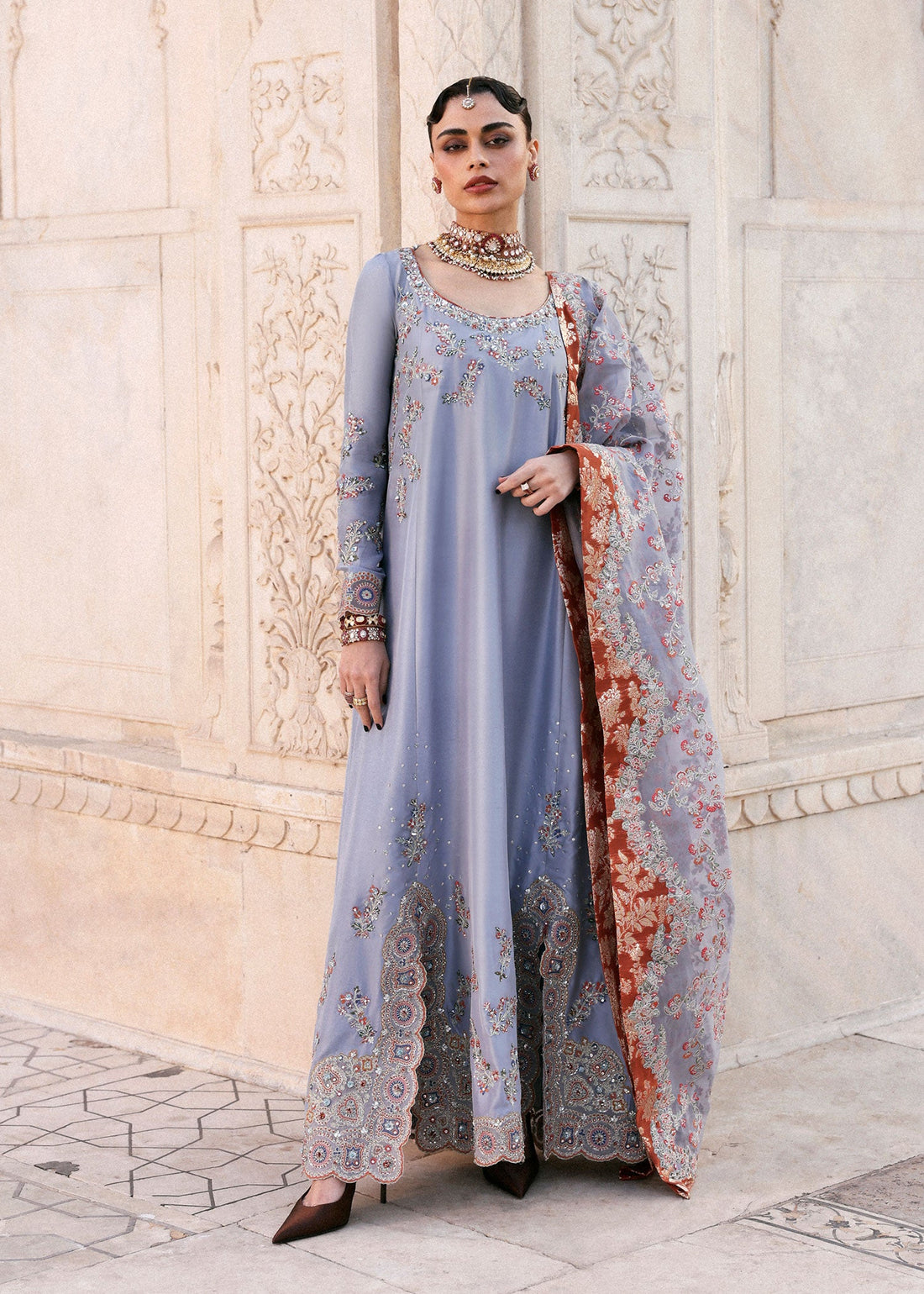 Hussain Rehar Luxury Pret AW 25 | Pakistani Clothes UK Tagged "Ice Blue" Hoorain Designer Wear Hussain Rehar Luxury Pret AW 25 | Pakistani Clothes UK Tagged "Ice Blue" Hoorain Designer Wear